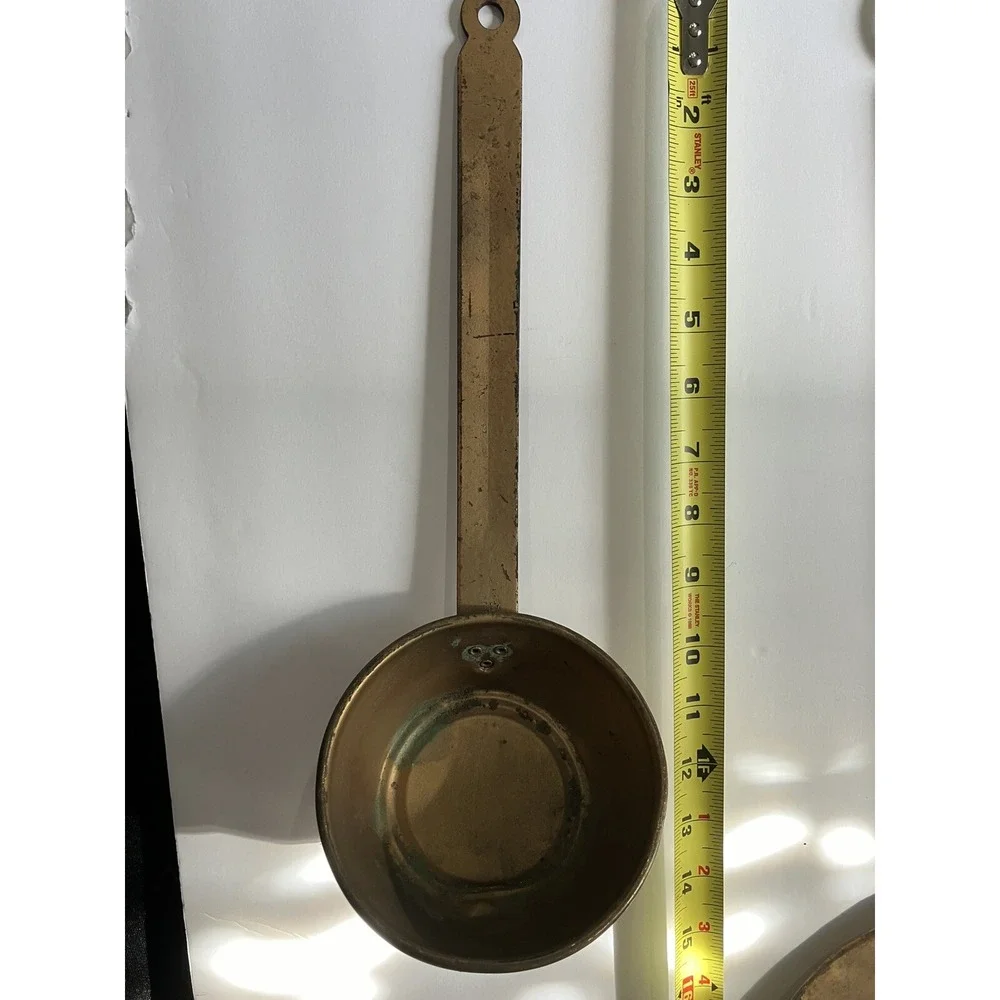 Vintage‎ Copper Sauté Pan W/ Metal Long Handle-set of 2